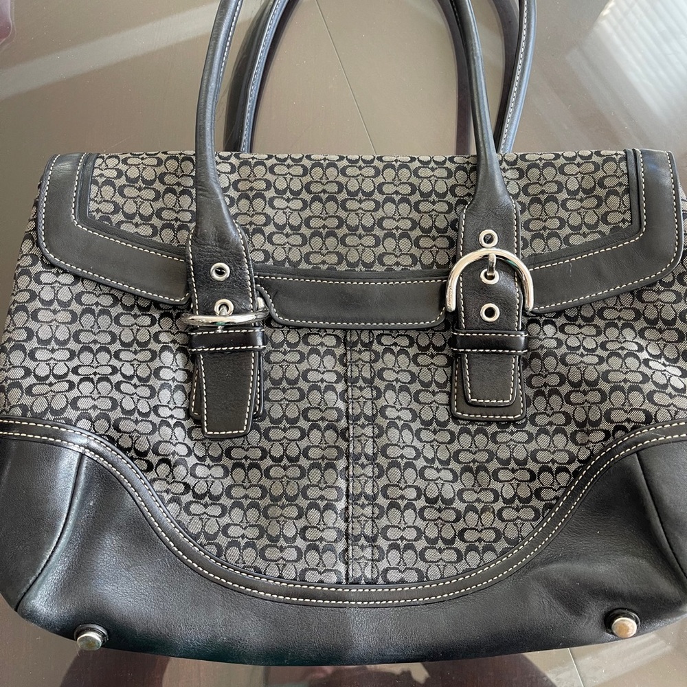 Large Coach canvas ‘C’ purse